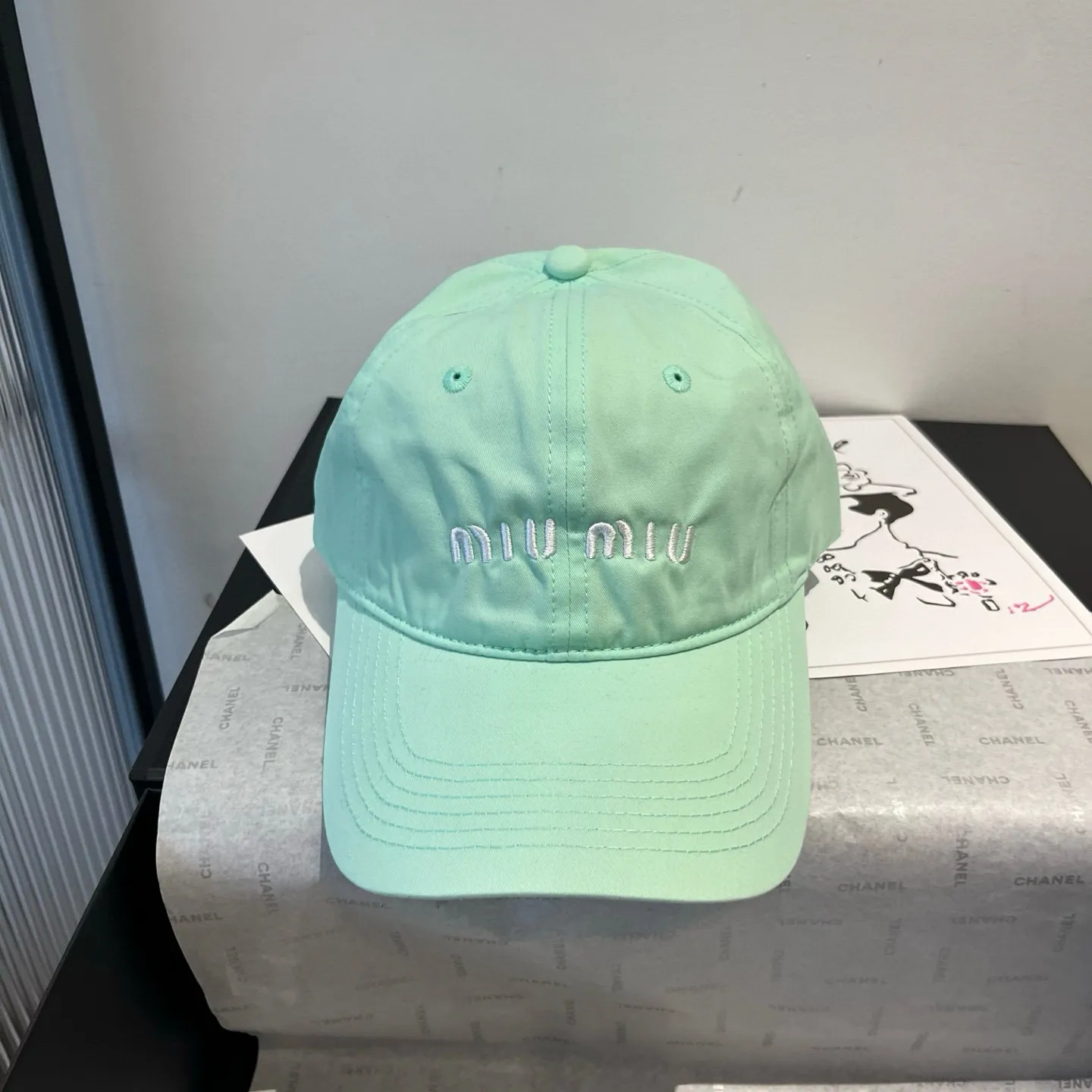 💰70¥ miumiu new baseball cap, high-grade fabric, head circumference 57cm