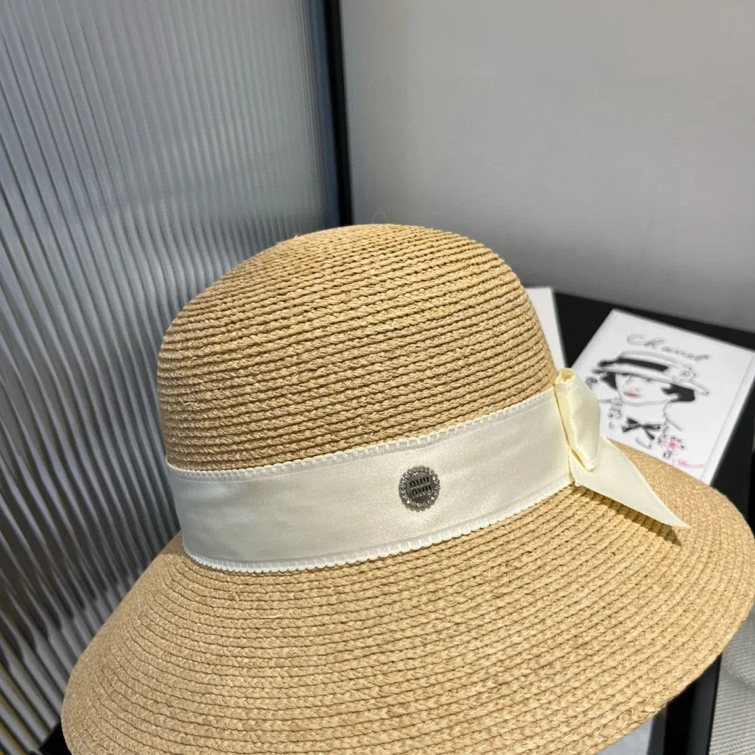 💰190¥ miumiu raffia basin hat, high-end customized basin hat, head circumference 57cm