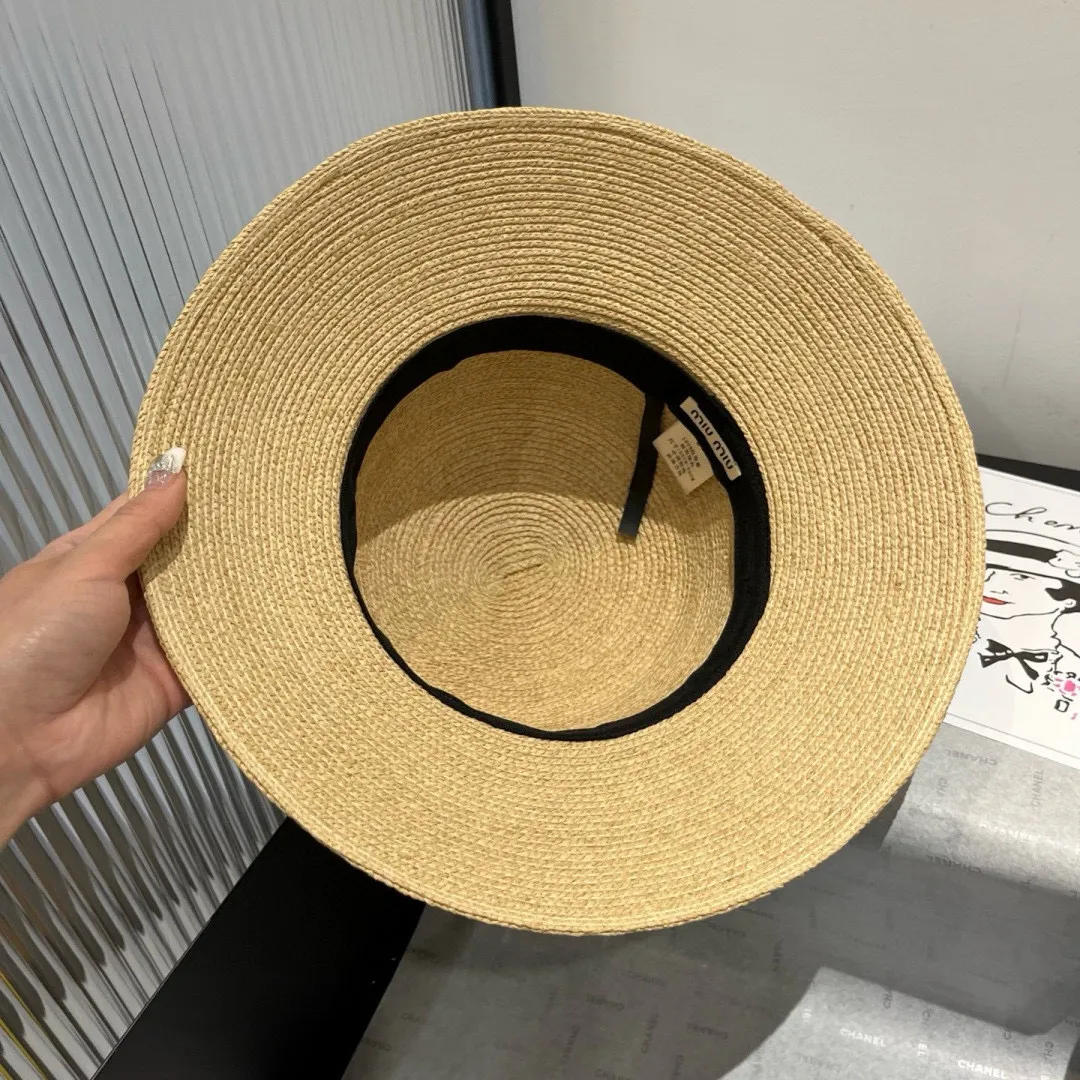 💰190¥ miumiu raffia basin hat, high-end customized basin hat, head circumference 57cm