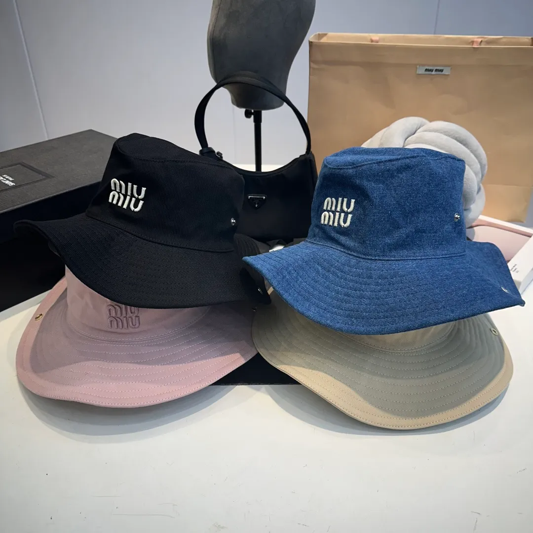 P70 miumiu counter canvas bucket hat, one-to-one mold customization, head circumference 57cm, unisex