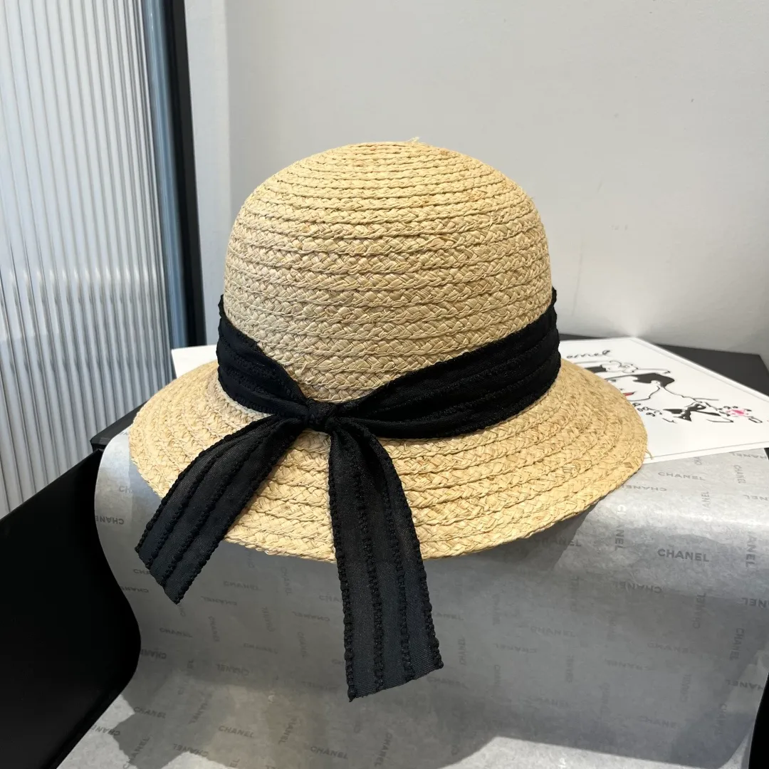 💰150¥ Miumiu raffia straw hat, bow hat, head circumference 57cm