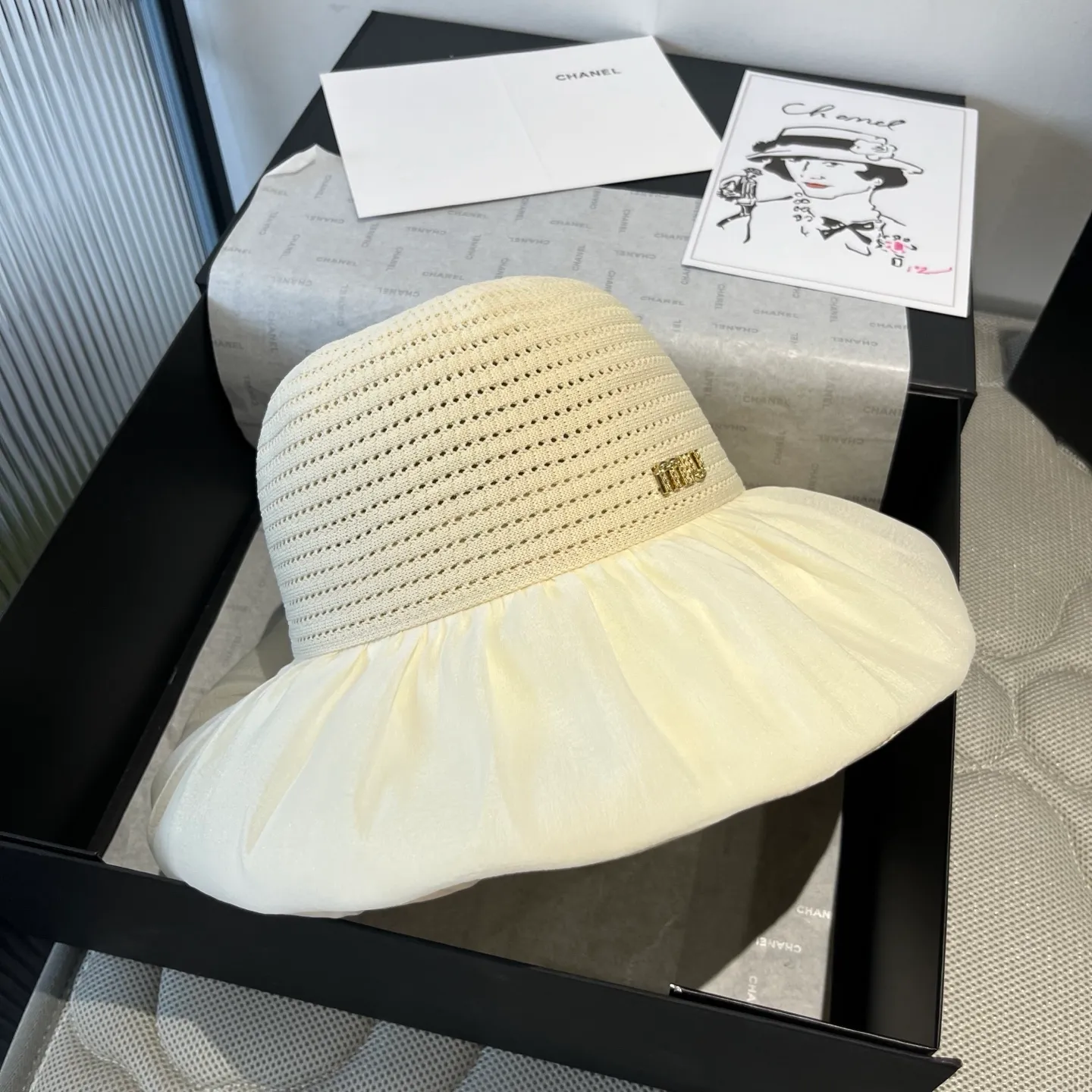 💰120¥ miumiu new lantern hat, sunshade straw hat, anti-UV brim, head circumference 57cm