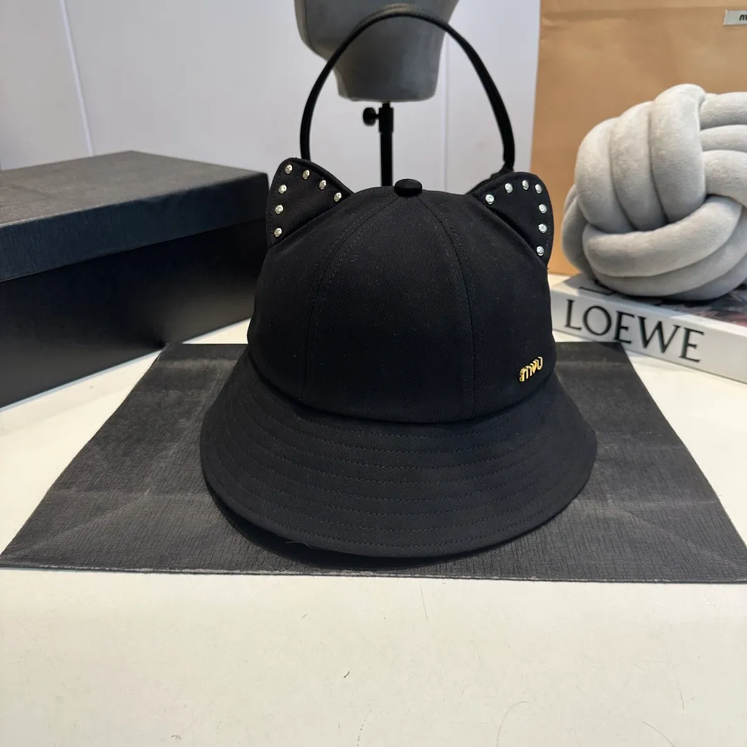 P70 miumiu high-end rabbit ear bucket hat, original quality, head circumference 57cm