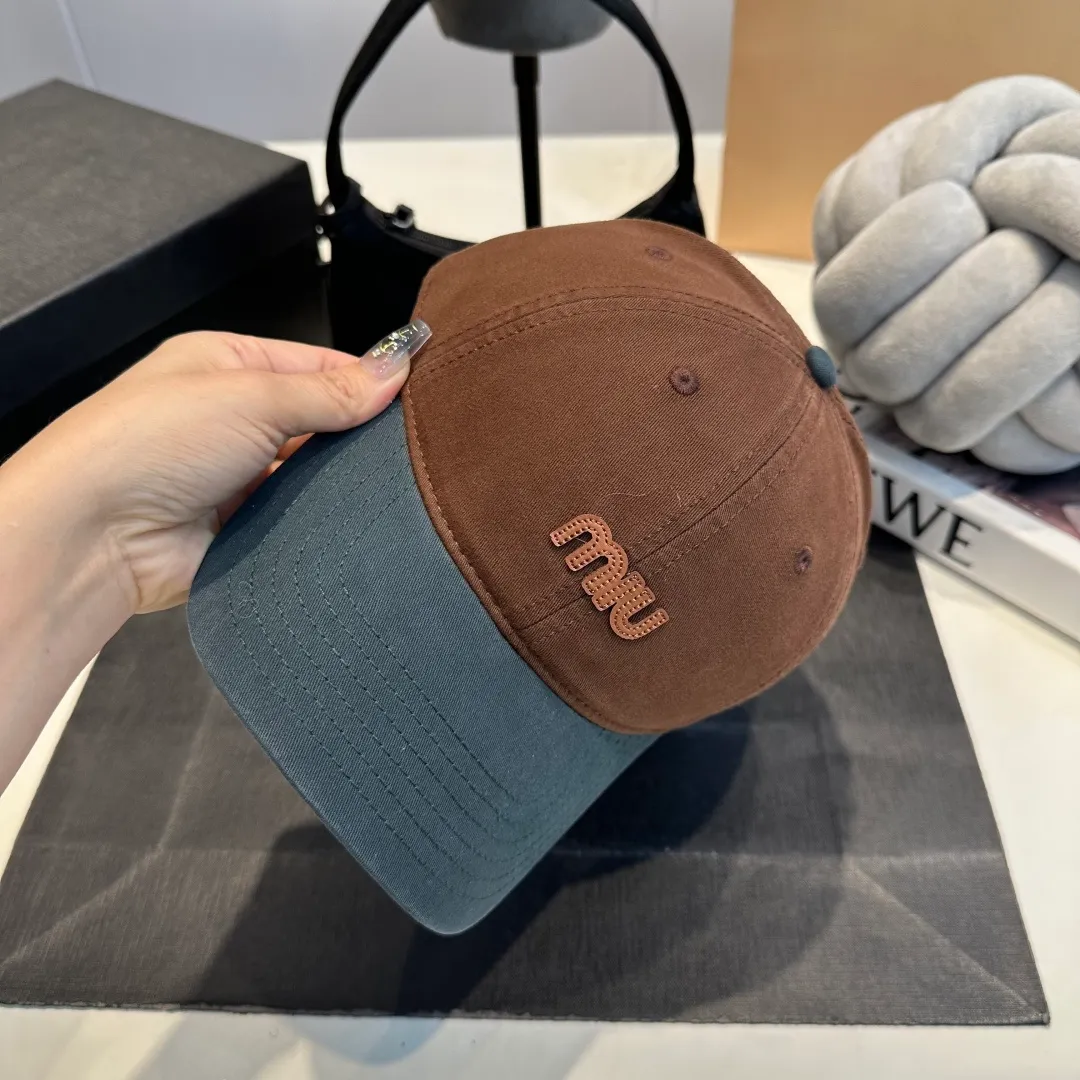 P60 miumiu new 25 spring and summer baseball cap, widened to show small head, new logo embroidery for spring and summer, same style for men and women