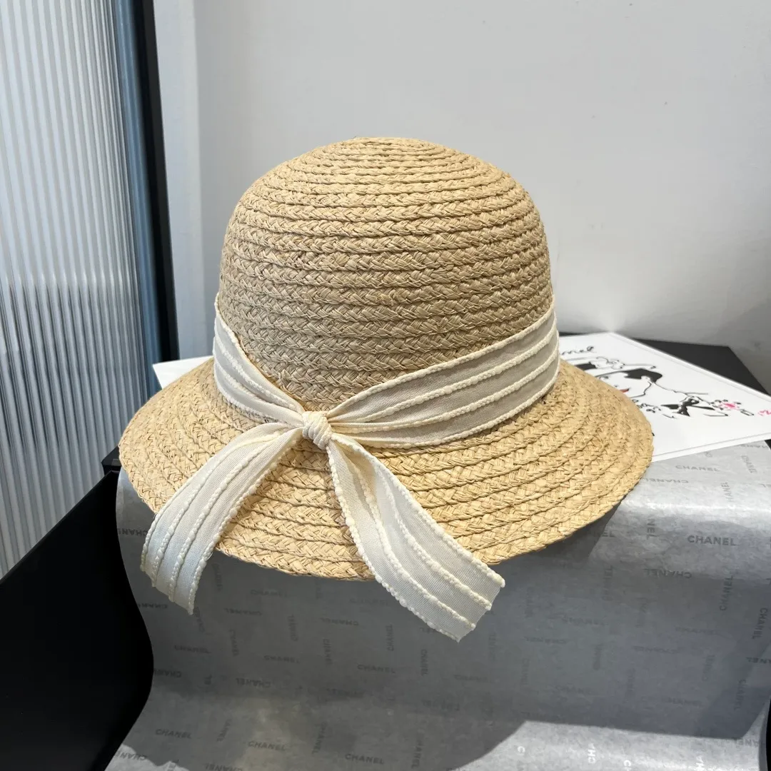 💰150¥ Miumiu raffia straw hat, bow hat, head circumference 57cm