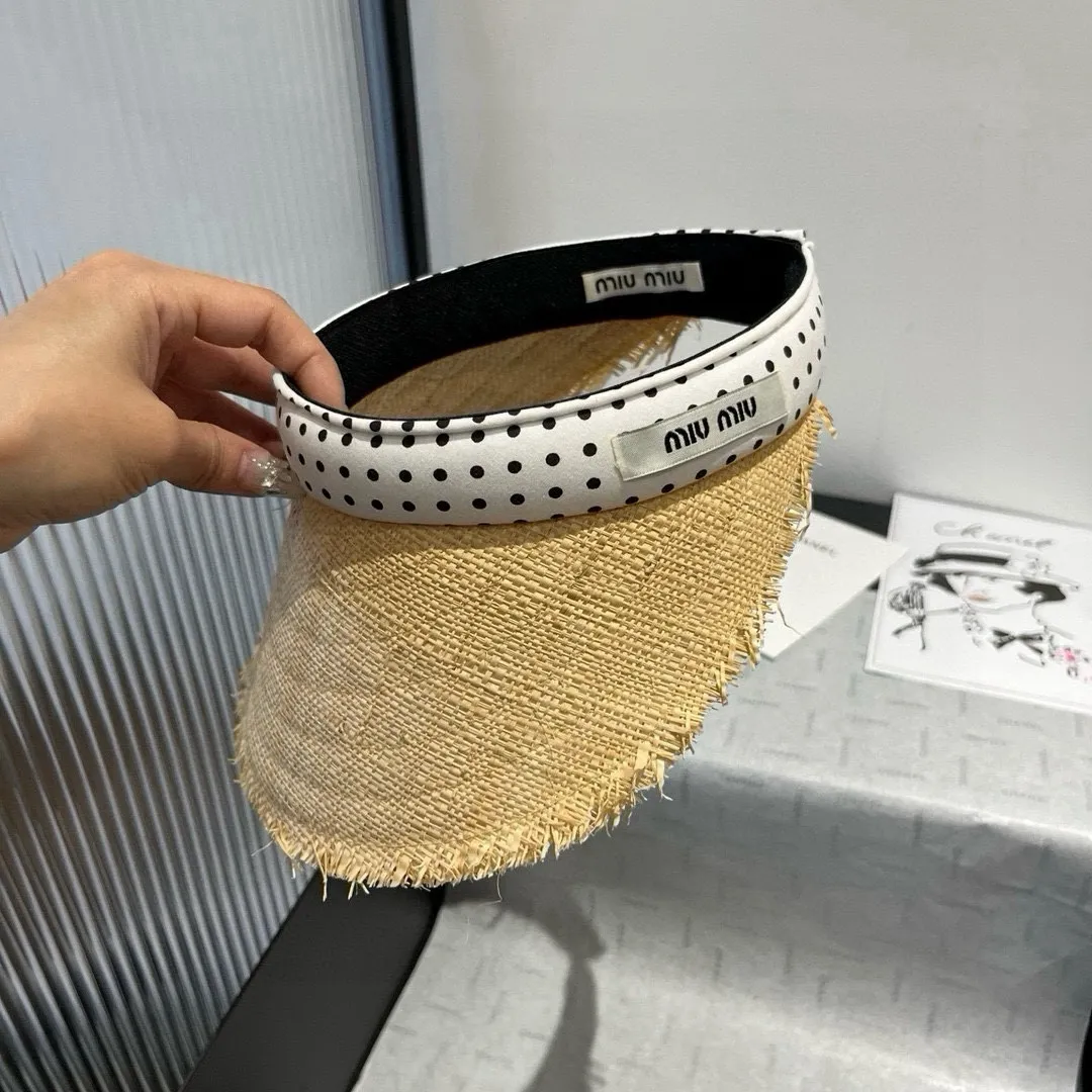 💰120¥ miumiu straw hat, headband sun hat