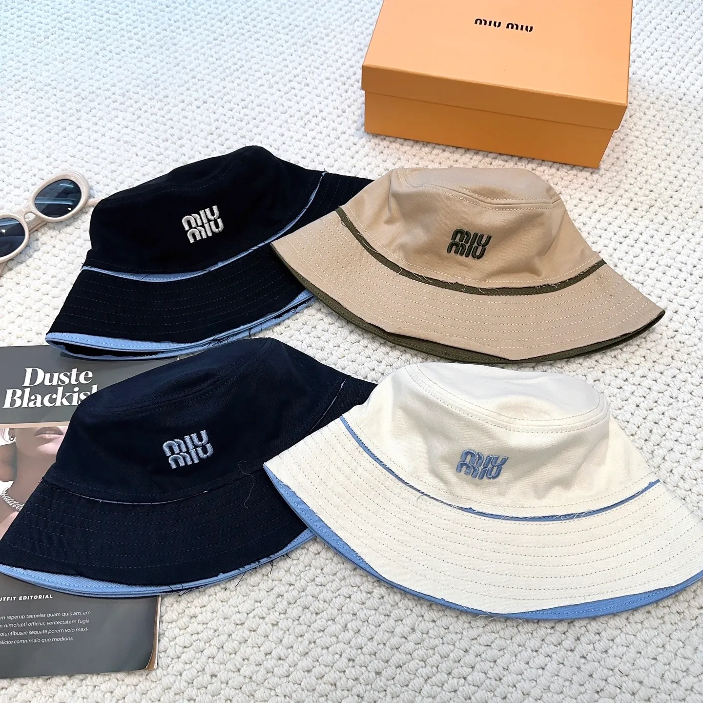 P80 miumiu limited new fisherman hat/baseball cap, a very attractive fisherman hat ~ the same style for men and women. It brings a sense of atmosphere when you go out every day. It feels great to change it occasionally.