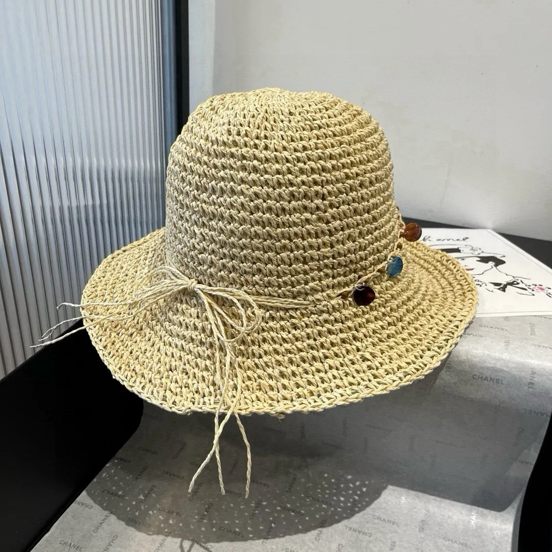 💰130¥ miumiu straw hat, beach sun hat, head circumference 57cm
