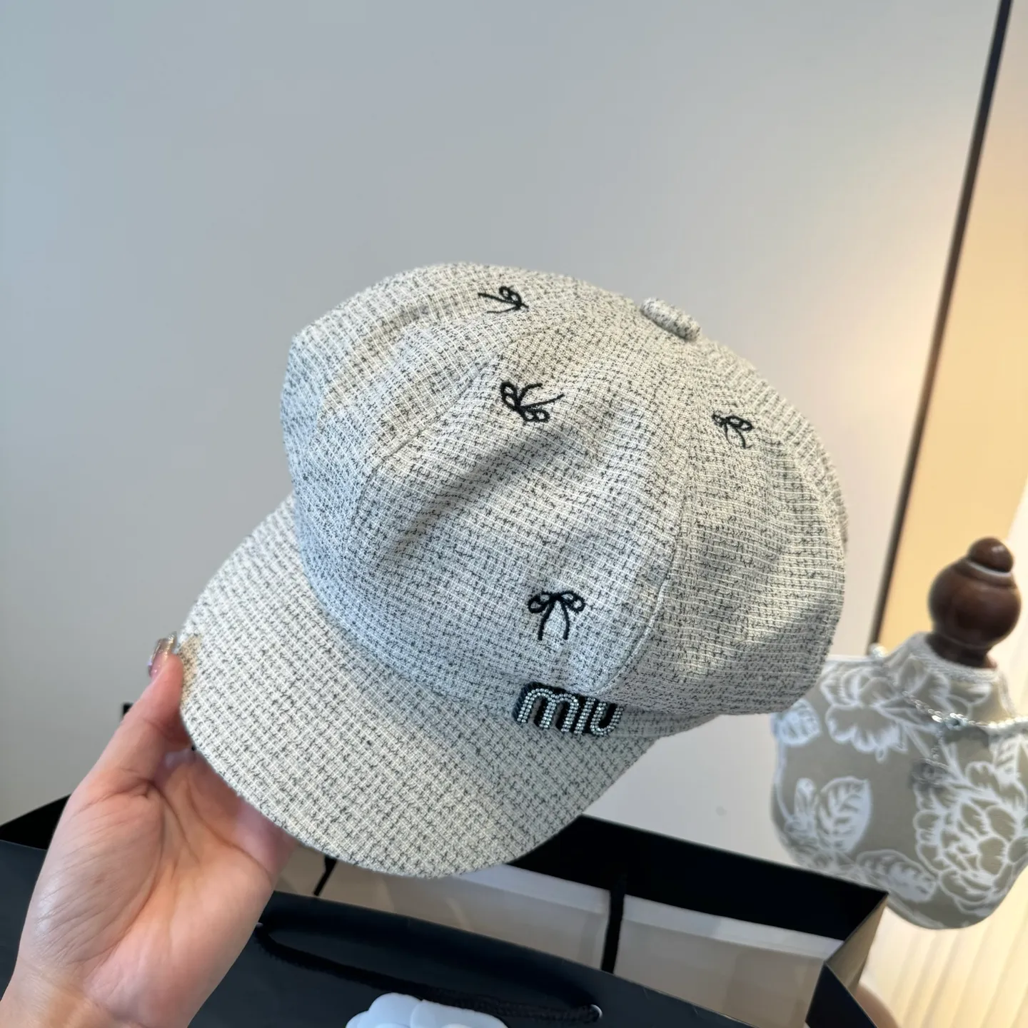 💰100¥ miumiu new duck bill painter's hat, high-end customization, head circumference 57cm