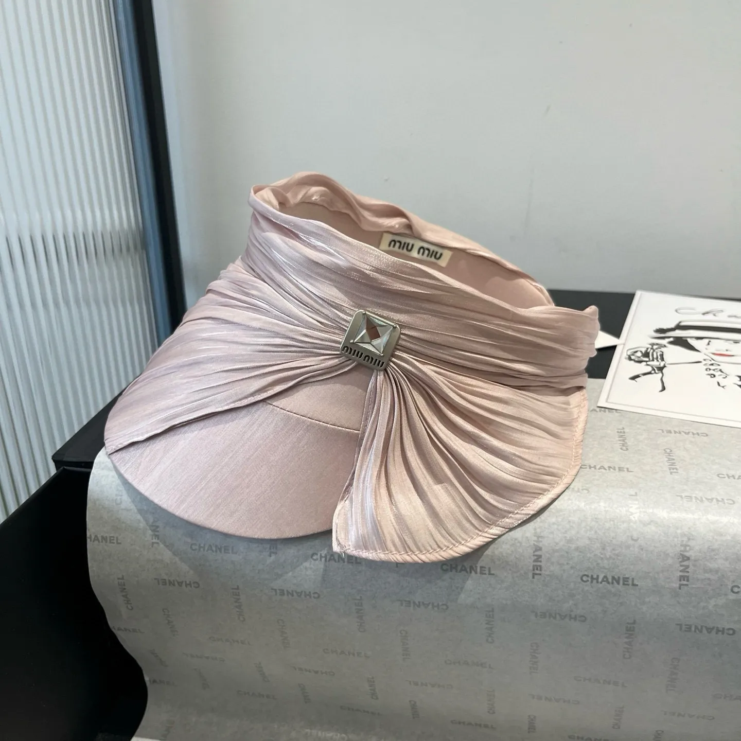 💰100¥ miumiu new silk headband, bow sun hat