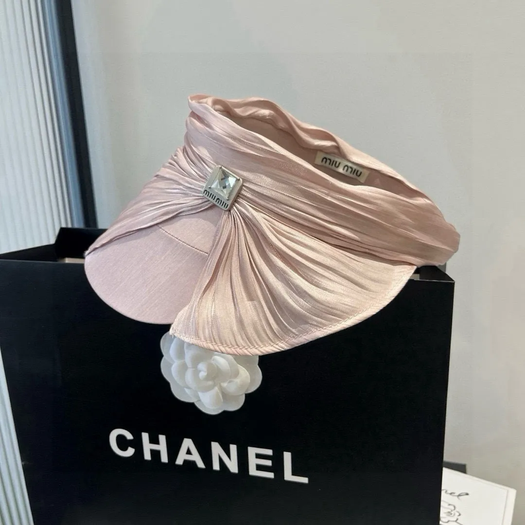 💰100¥ miumiu new silk headband, bow sun hat
