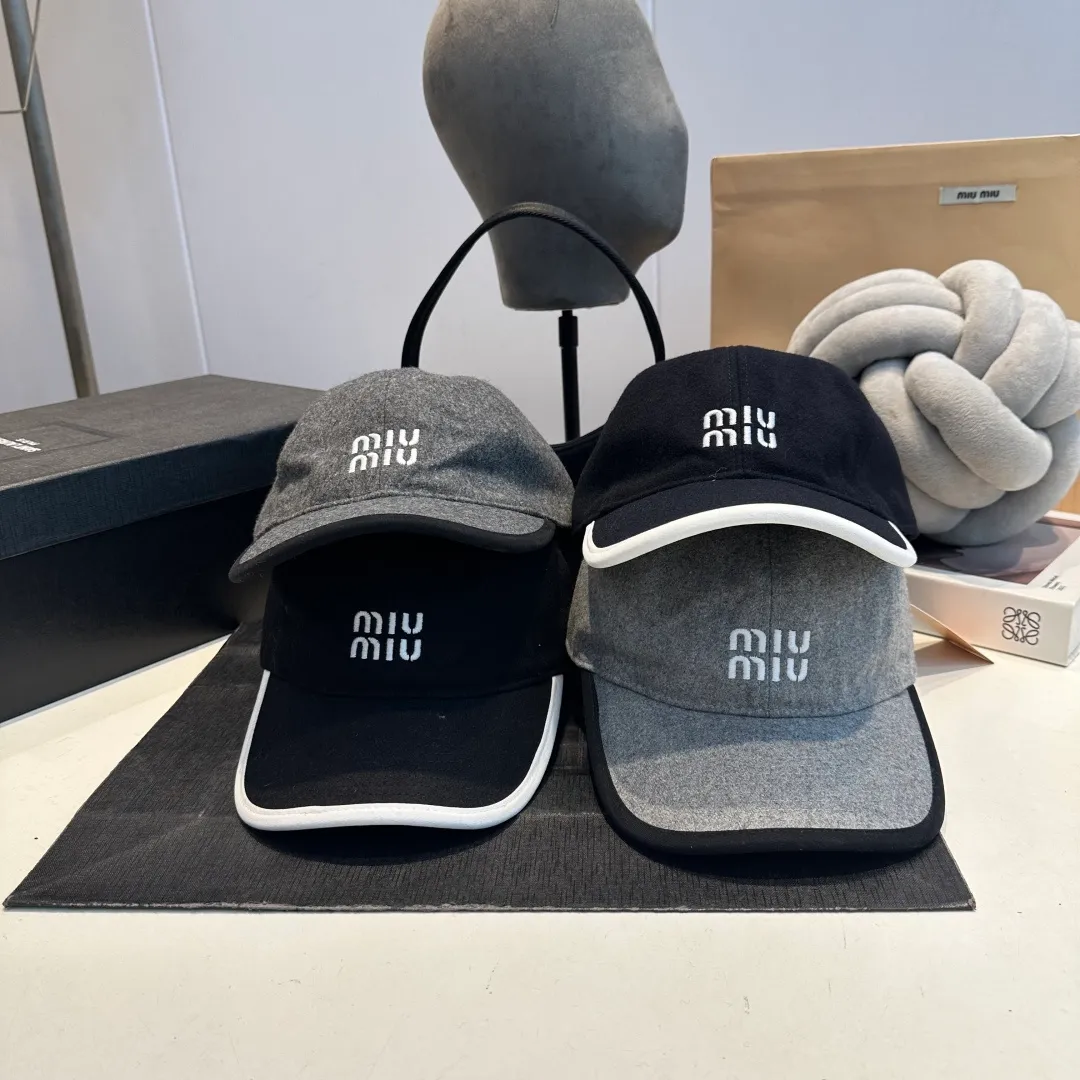 P70 miumiu new autumn and winter wool baseball cap, head circumference 57cm