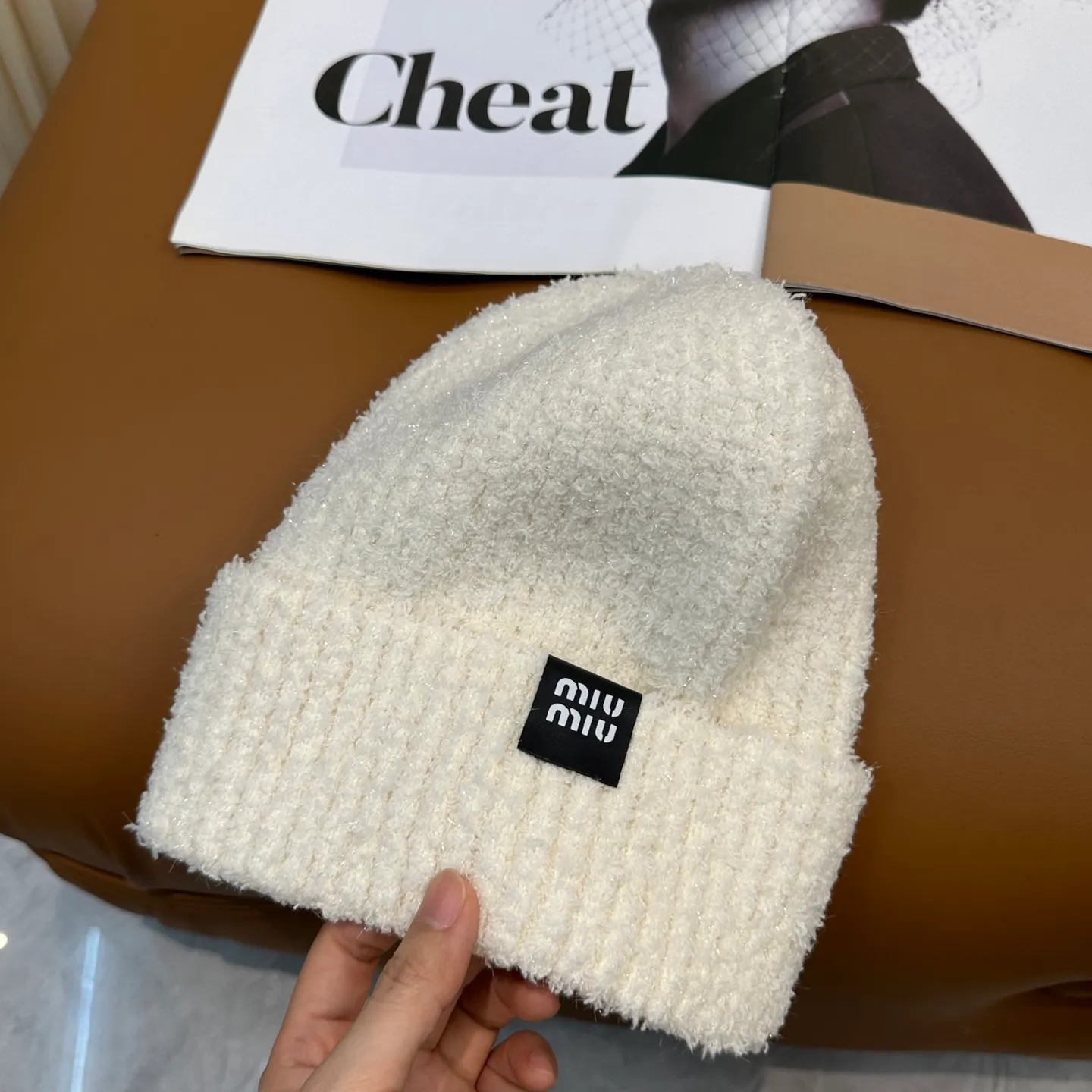 P66 miumiu’s popular knitted hat! So 🉑️, high-elastic fabric, classic colors, same style for men and women