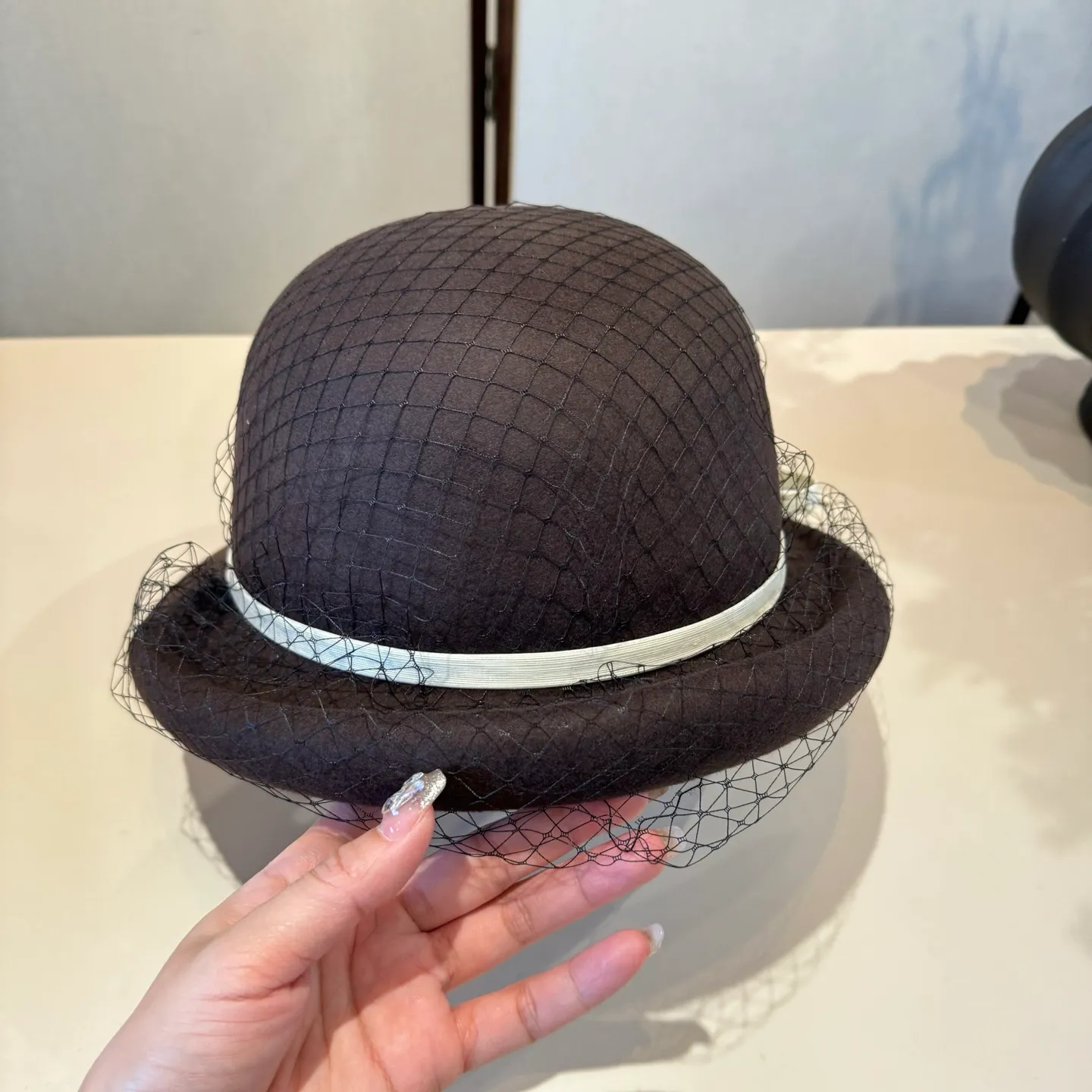 💰200¥ miumiu new wool basin hat, 100% wool fabric, head circumference 57cm