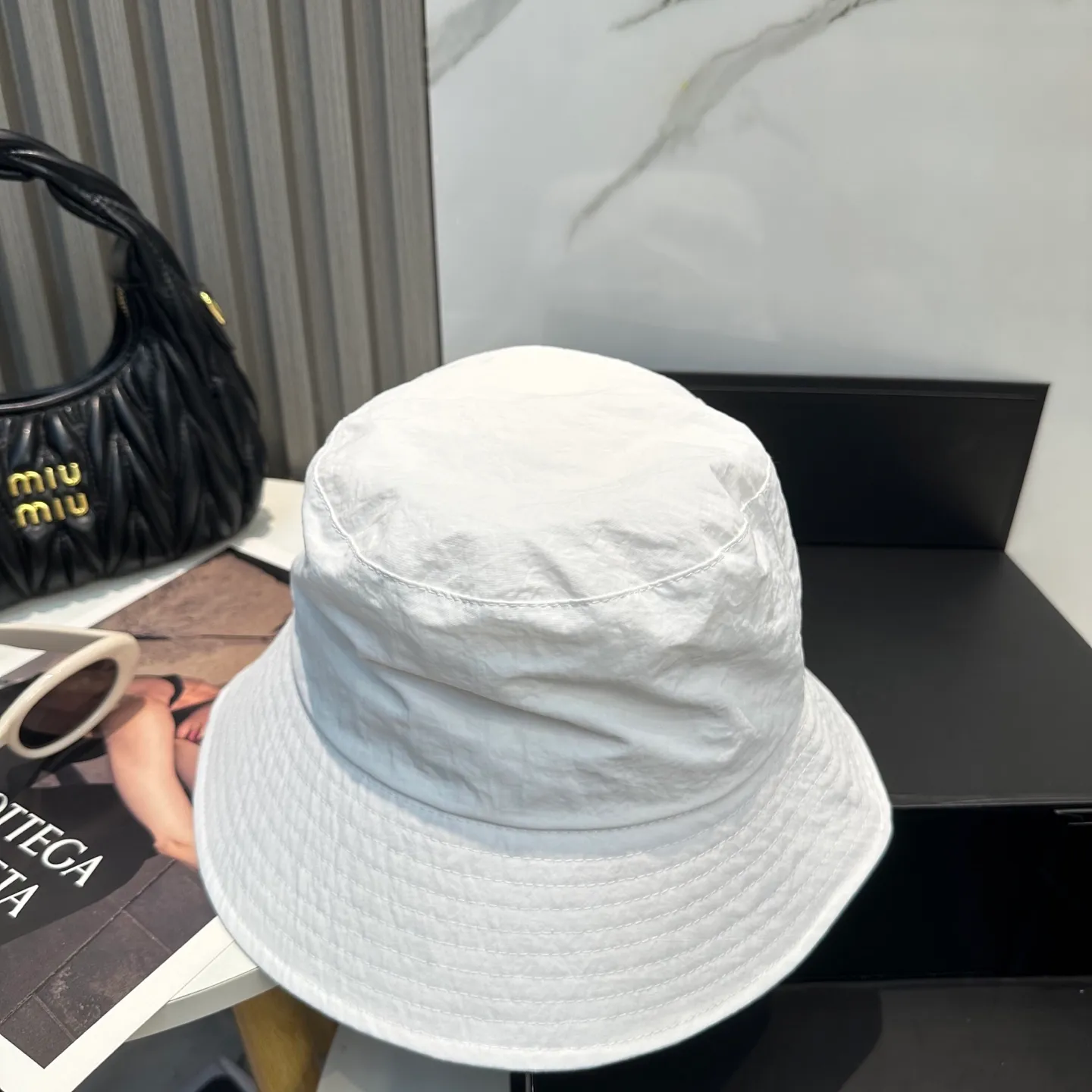 P50 miumiu Miu Miu's new quick-drying simple fisherman hat 🧢Light and breathable, trendy and versatile, Xiaohongshu grows grass, poison Get your boyfriend and cool together