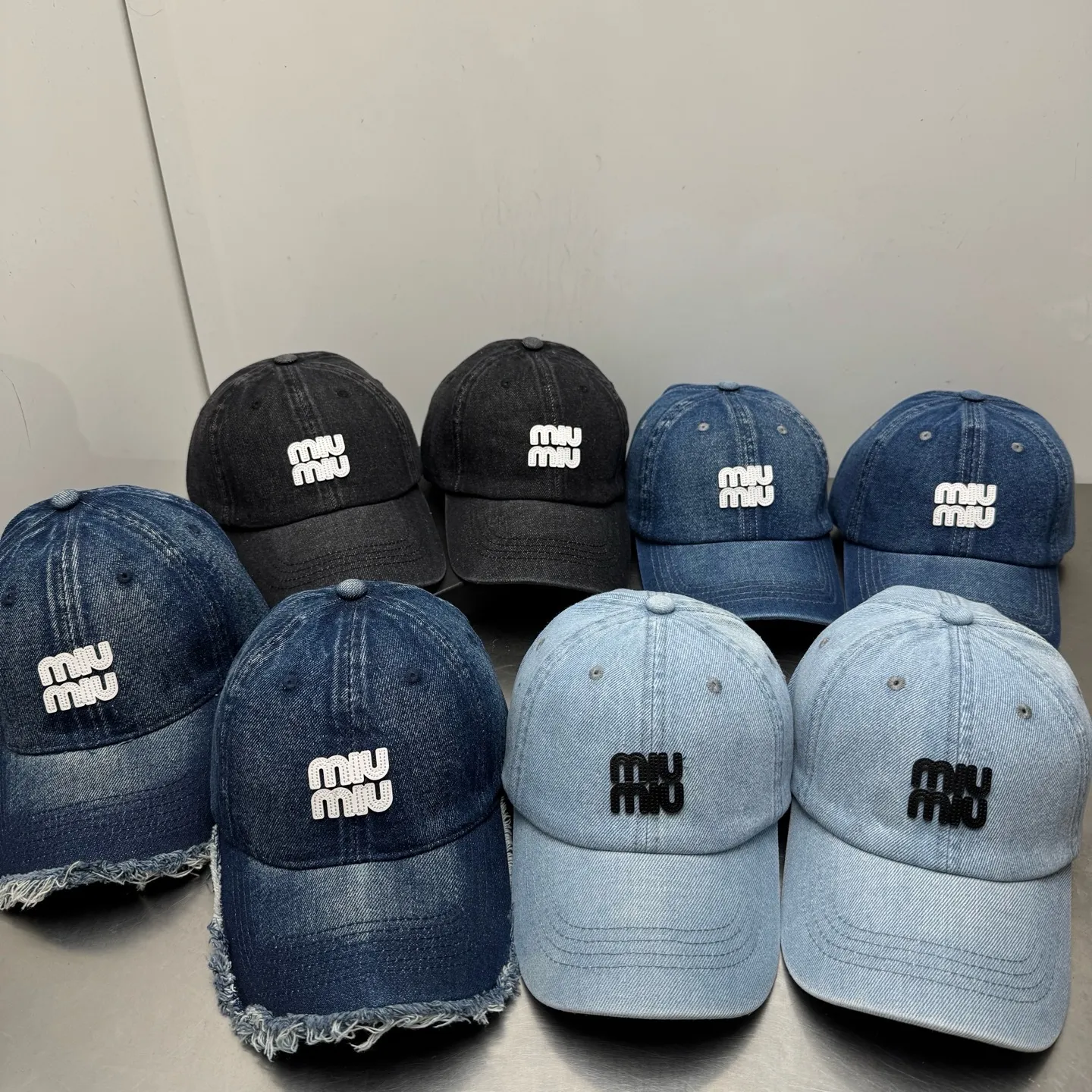 miumiu denim spring and summer baseball cap