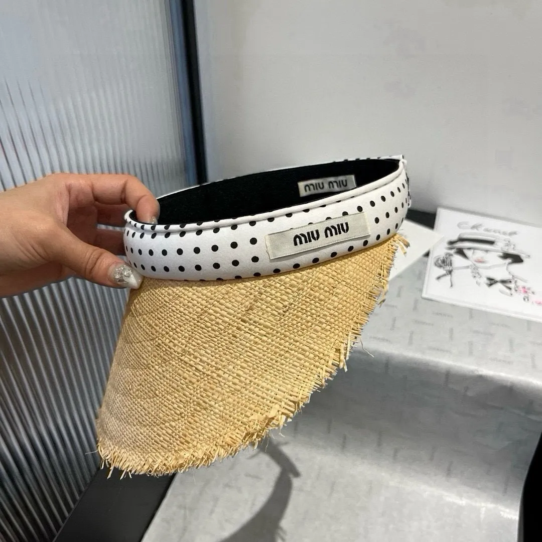 💰120¥ miumiu straw hat, headband sun hat