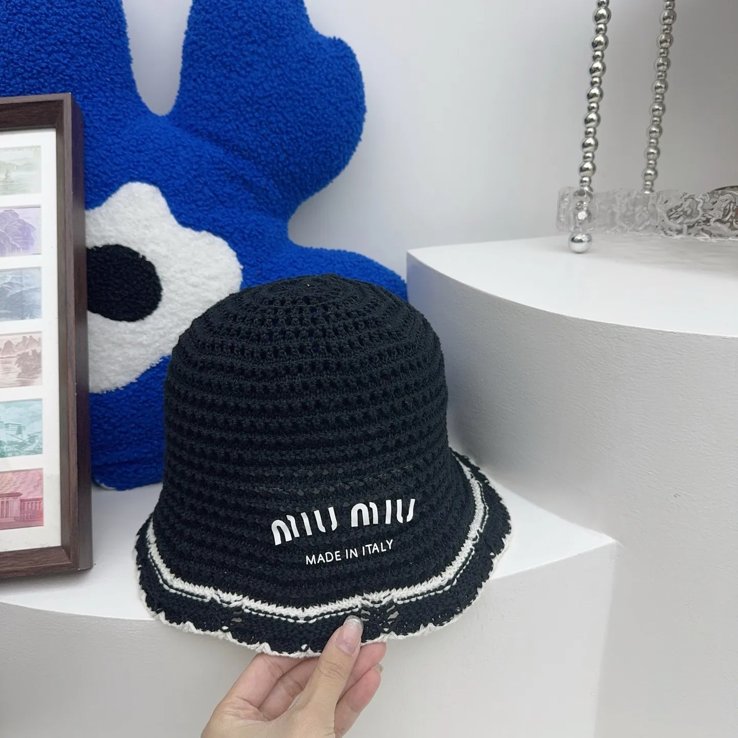 🤍 Popular miumiu sweet knitted hat