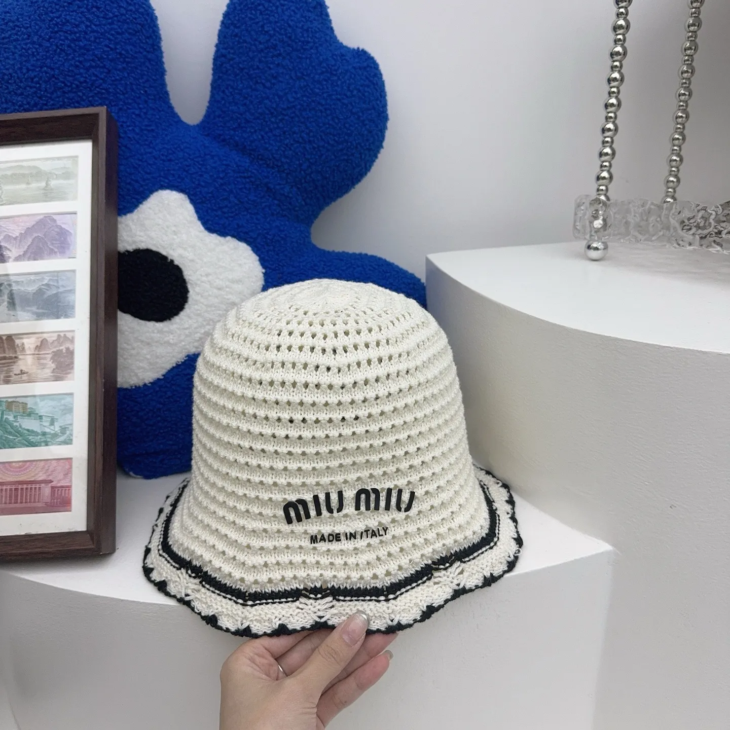 🤍 Popular miumiu sweet knitted hat