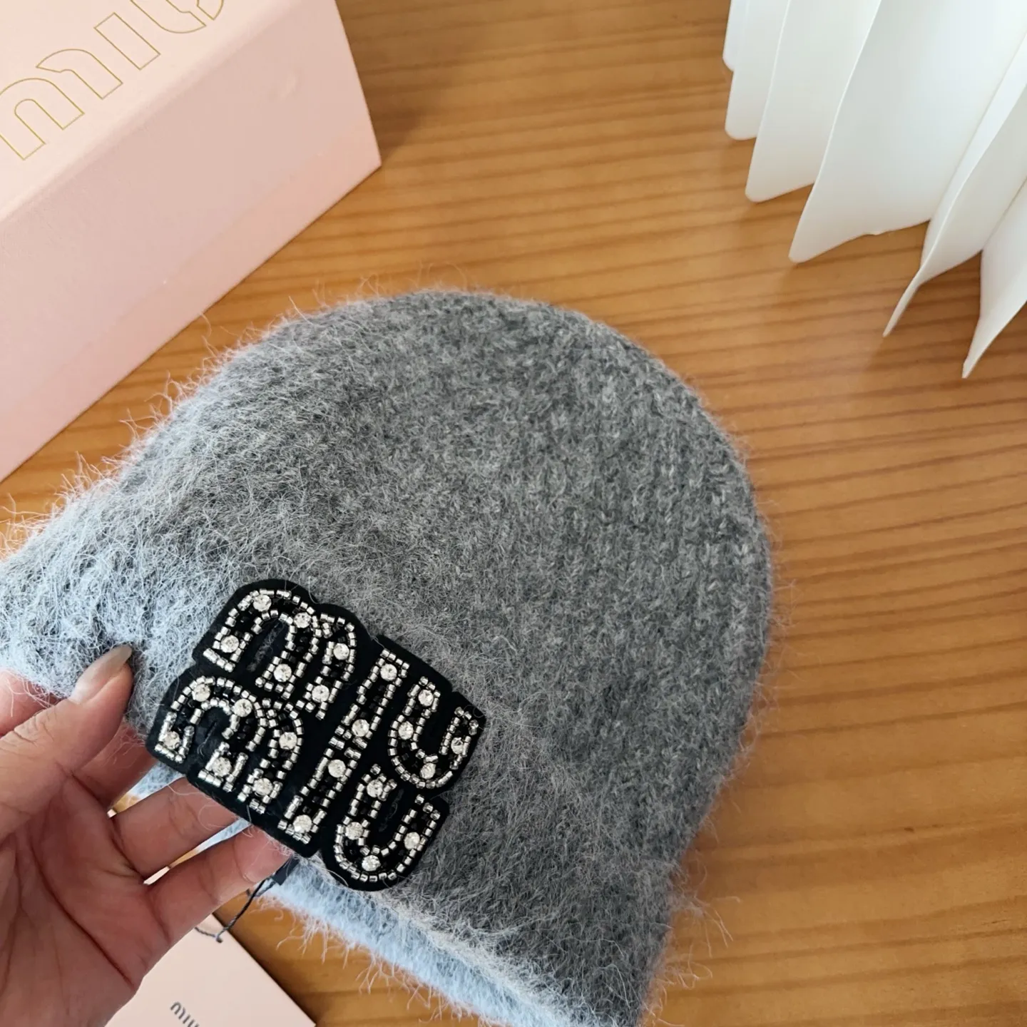 🉐️120 miumiu new autumn and winter knitted beanie This is so cute! The earmuffs are such a beauty! Soft and waxy