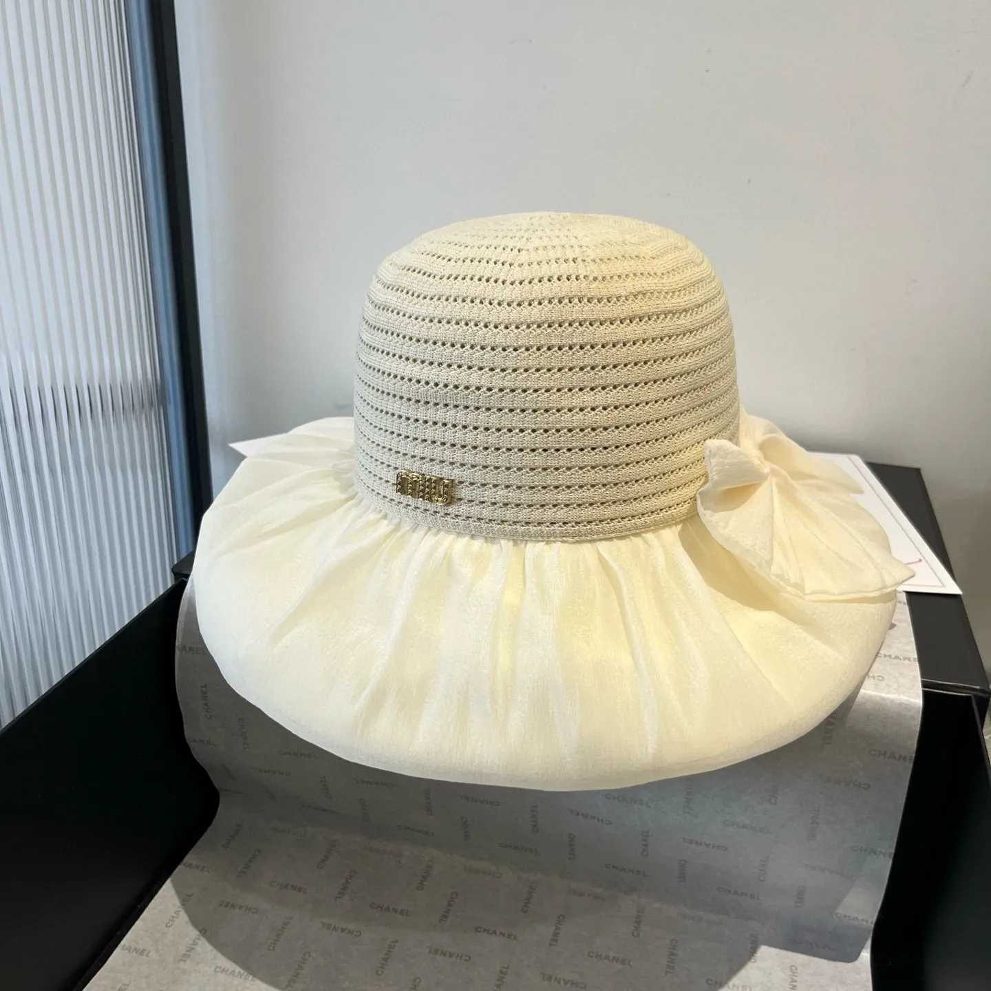 💰120¥ miumiu new lantern hat, sunshade straw hat, anti-UV brim, head circumference 57cm