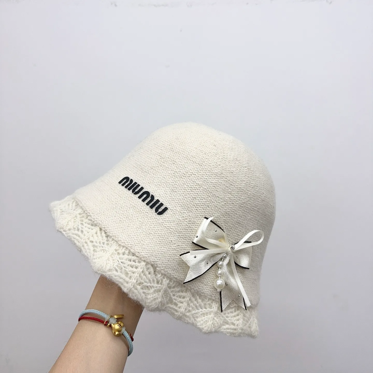 miumiu🤍 New wool hat ~ sweet temperament lace edge