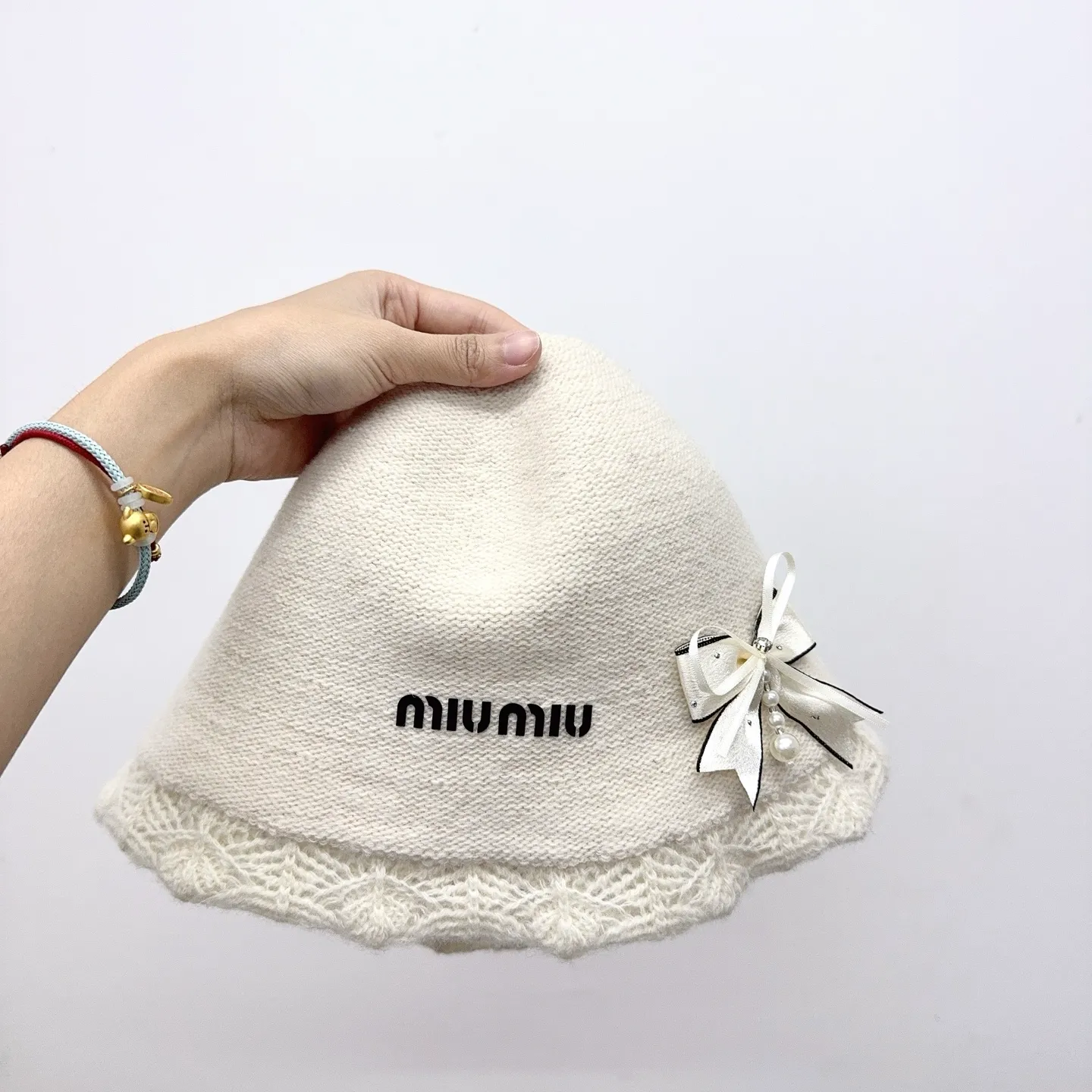 miumiu🤍 New wool hat ~ sweet temperament lace edge