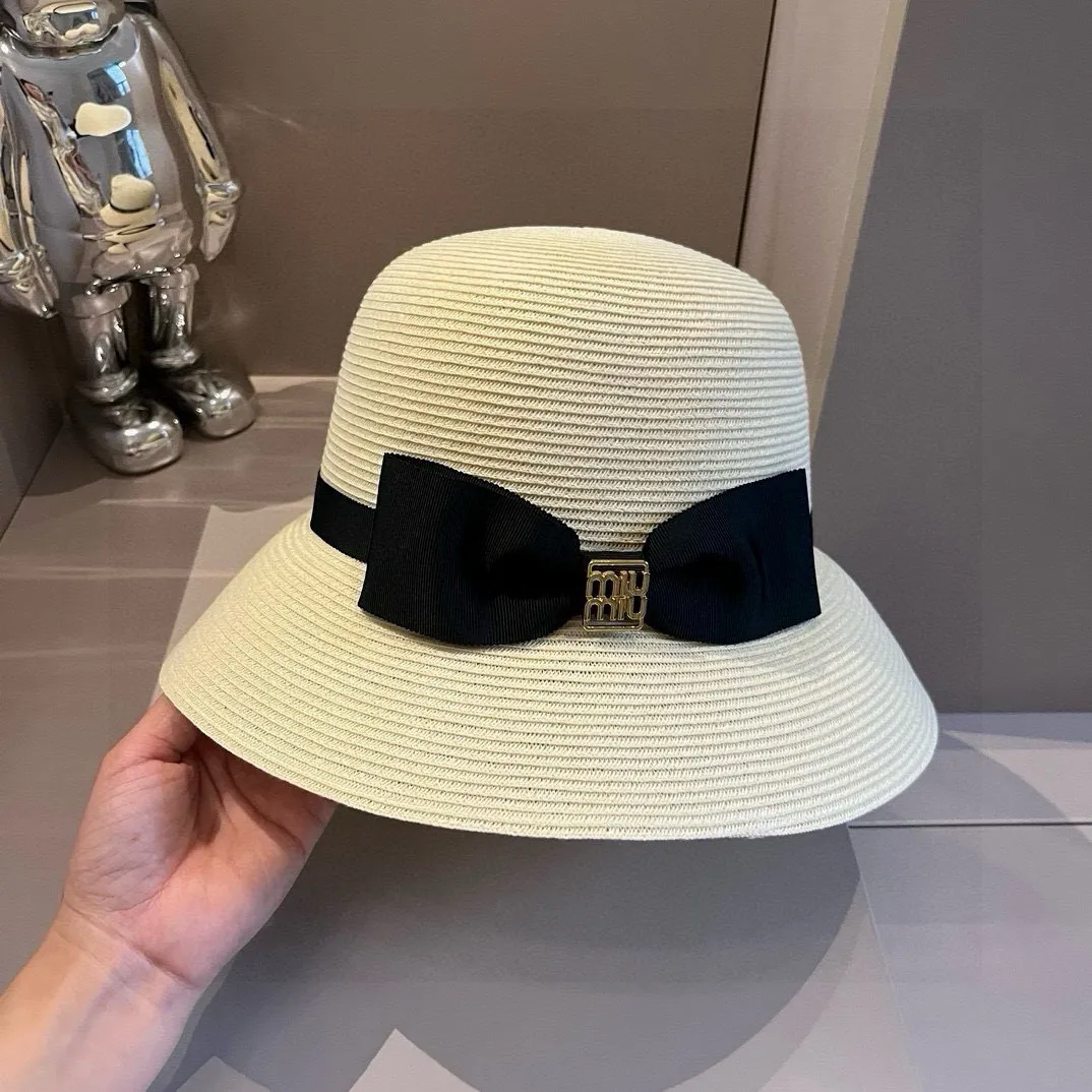 💰150¥ miumiu straw hat, ladylike round hat, high-end customization, head circumference 57cm