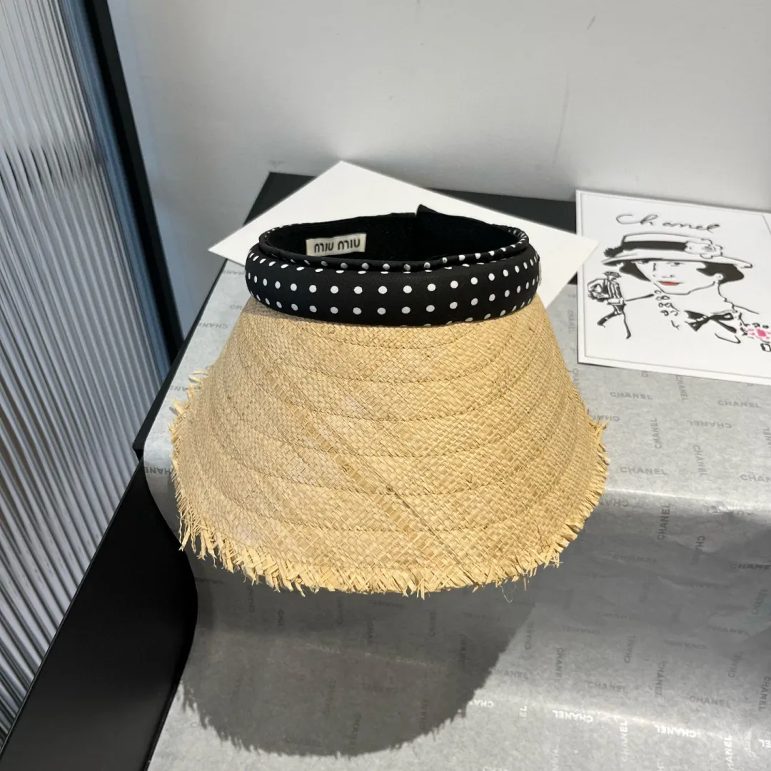💰120¥ miumiu straw hat, headband sun hat
