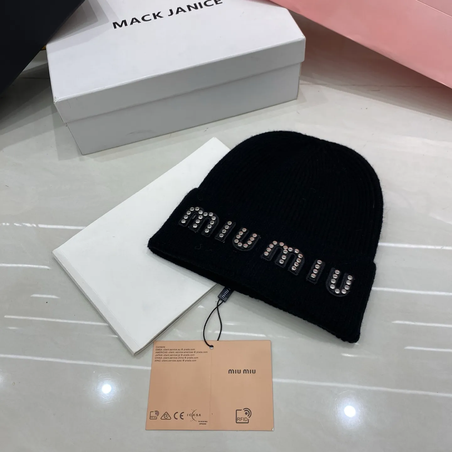 MiuMiu cashmere knit hat