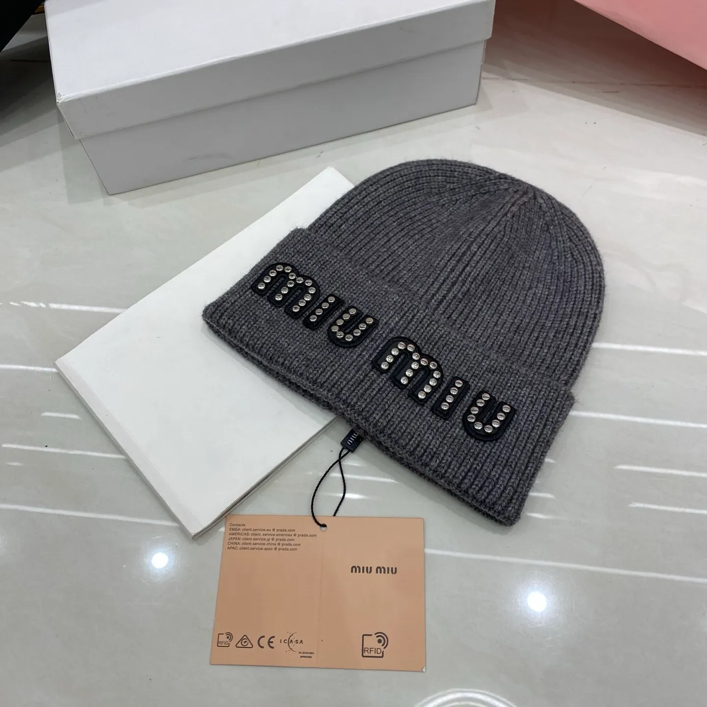 MiuMiu cashmere knit hat
