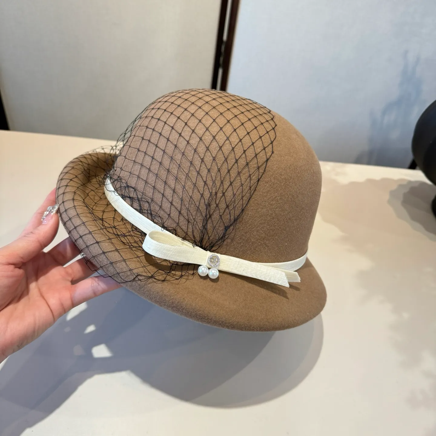 💰190¥ miumiu new wool basin hat, 100% wool fabric, head circumference 57cm