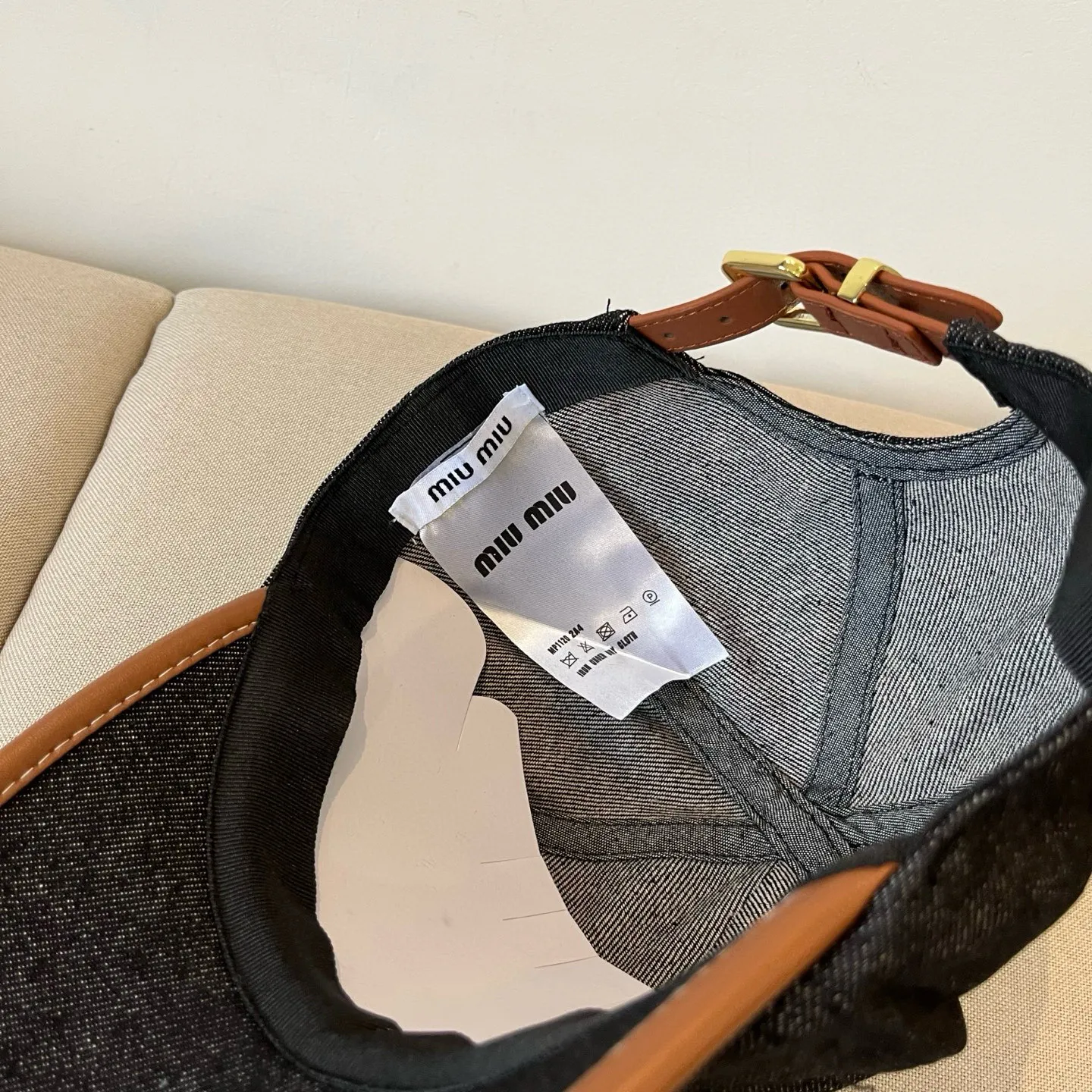 P64 miumiu original spring and summer new baseball cap, genuine mold-making and customization, the original workmanship is meticulous and the quality is superb!