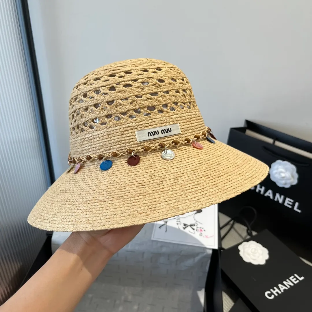 💰220 miumiu new raffia hat, head circumference 57cm
