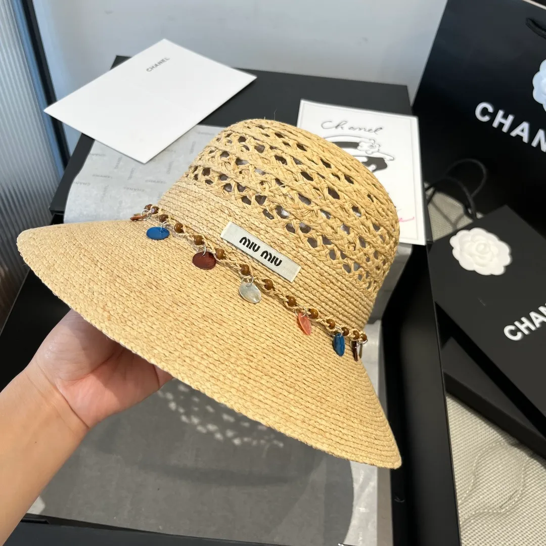 💰220 miumiu new raffia hat, head circumference 57cm