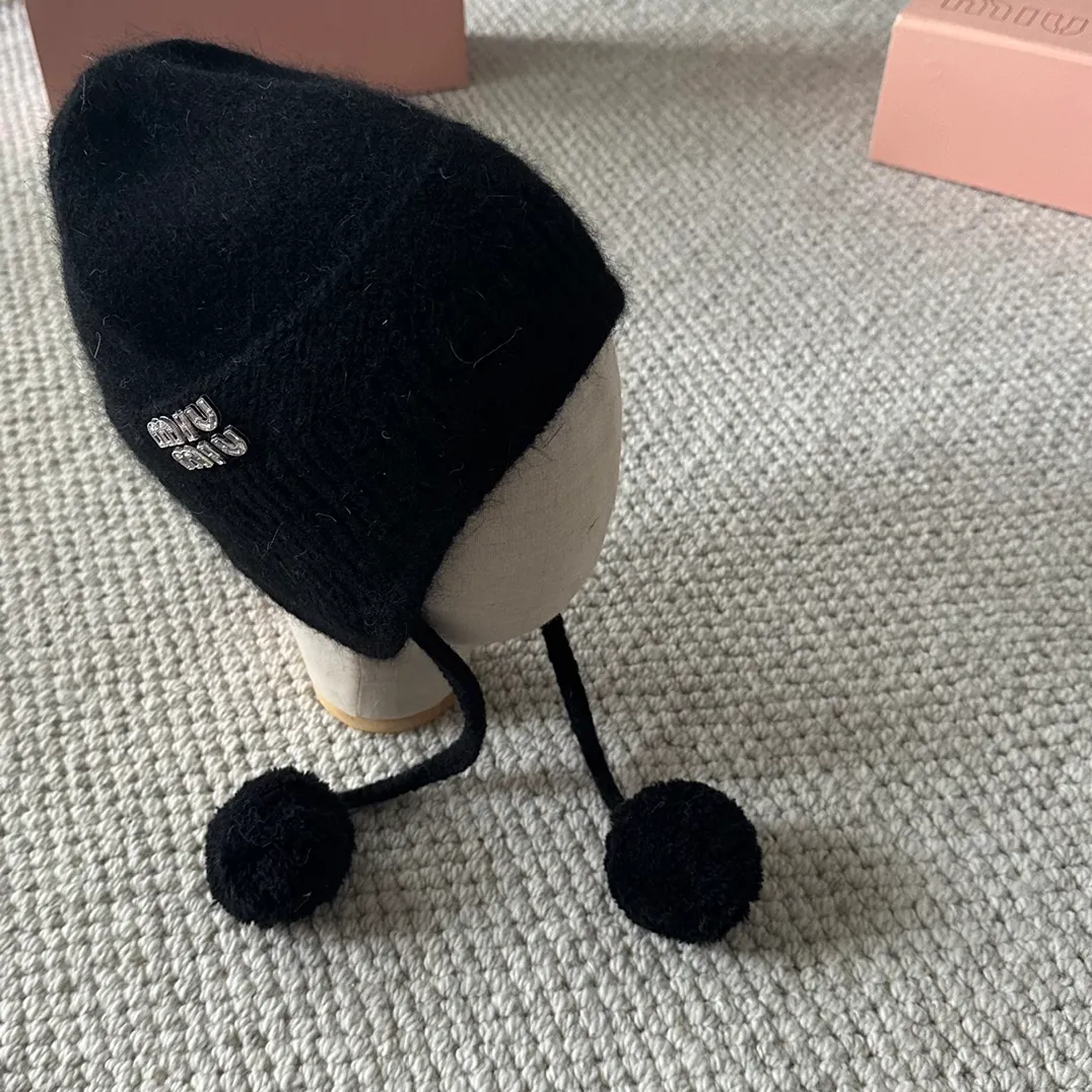 💰100 miumiu new autumn and winter knitted beanie This is so cute! The earmuffs are such a beauty! Soft and waxy
