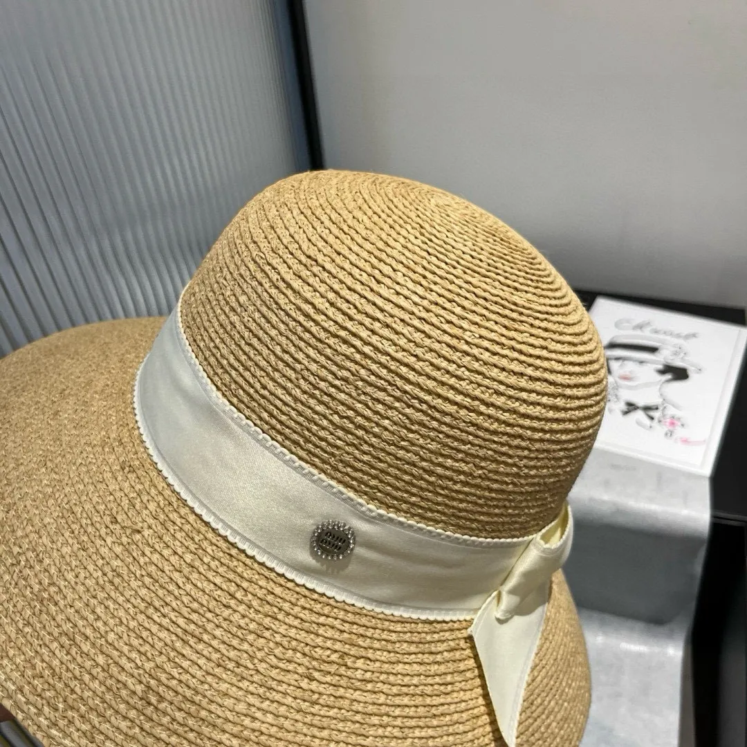 💰200¥ miumiu raffia basin hat, high-end customized basin hat, head circumference 57cm