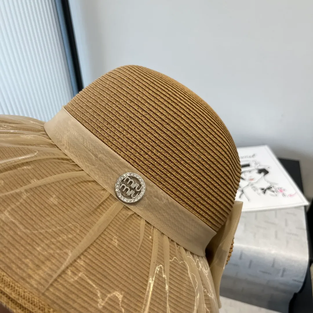 💰140¥ miumiu new bow basin hat, high-end customization, head circumference 57cm