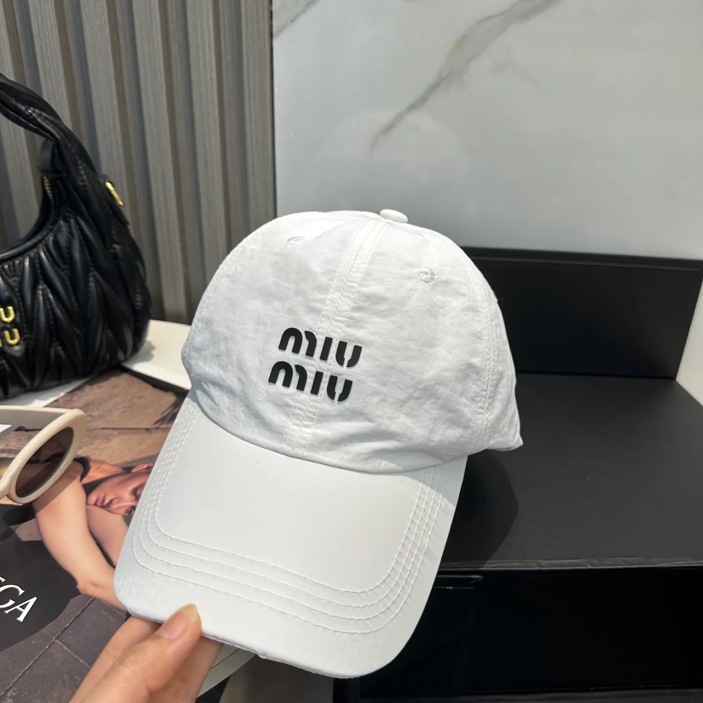 P50 miumiu new quick-drying simple baseball cap 🧢Light, breathable, trendy and versatile, Xiaohongshu grows grass, poison Get your boyfriend and cool together