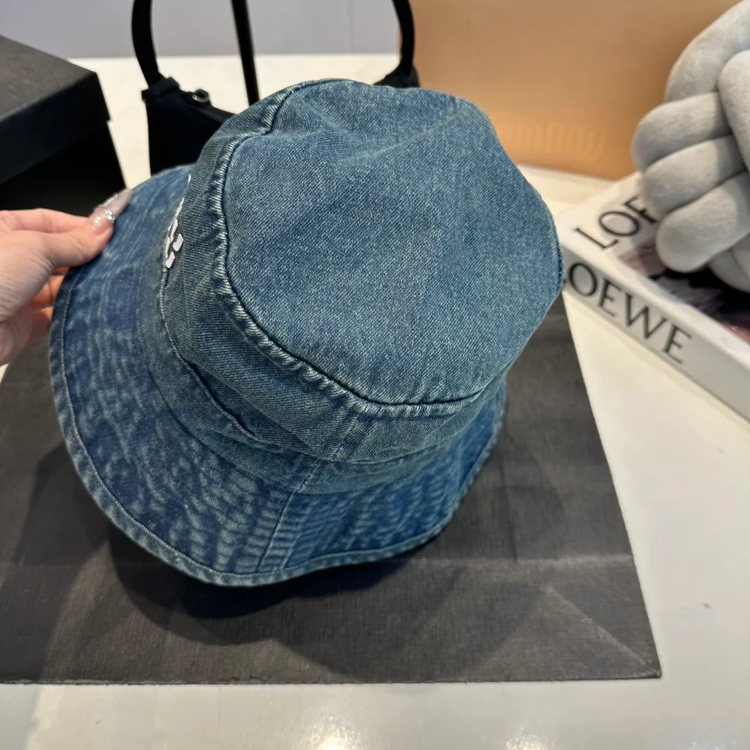 P60 miumiu high-end denim fisherman hat, original quality, head circumference 57cm