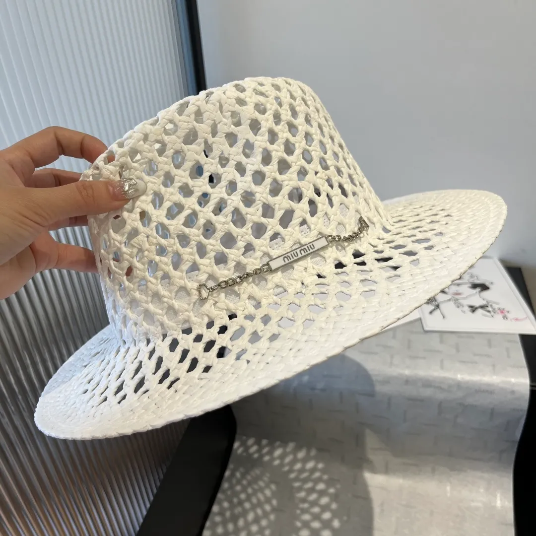 💰150¥ miumiu new style top hat, hollow top hat, head circumference 57cm