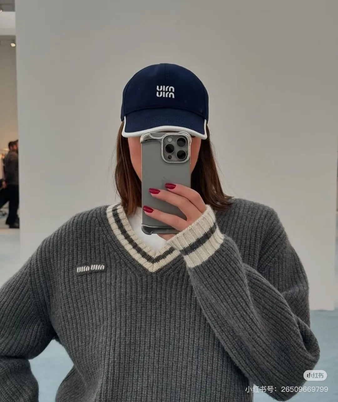 Miumiu high version autumn baseball cap