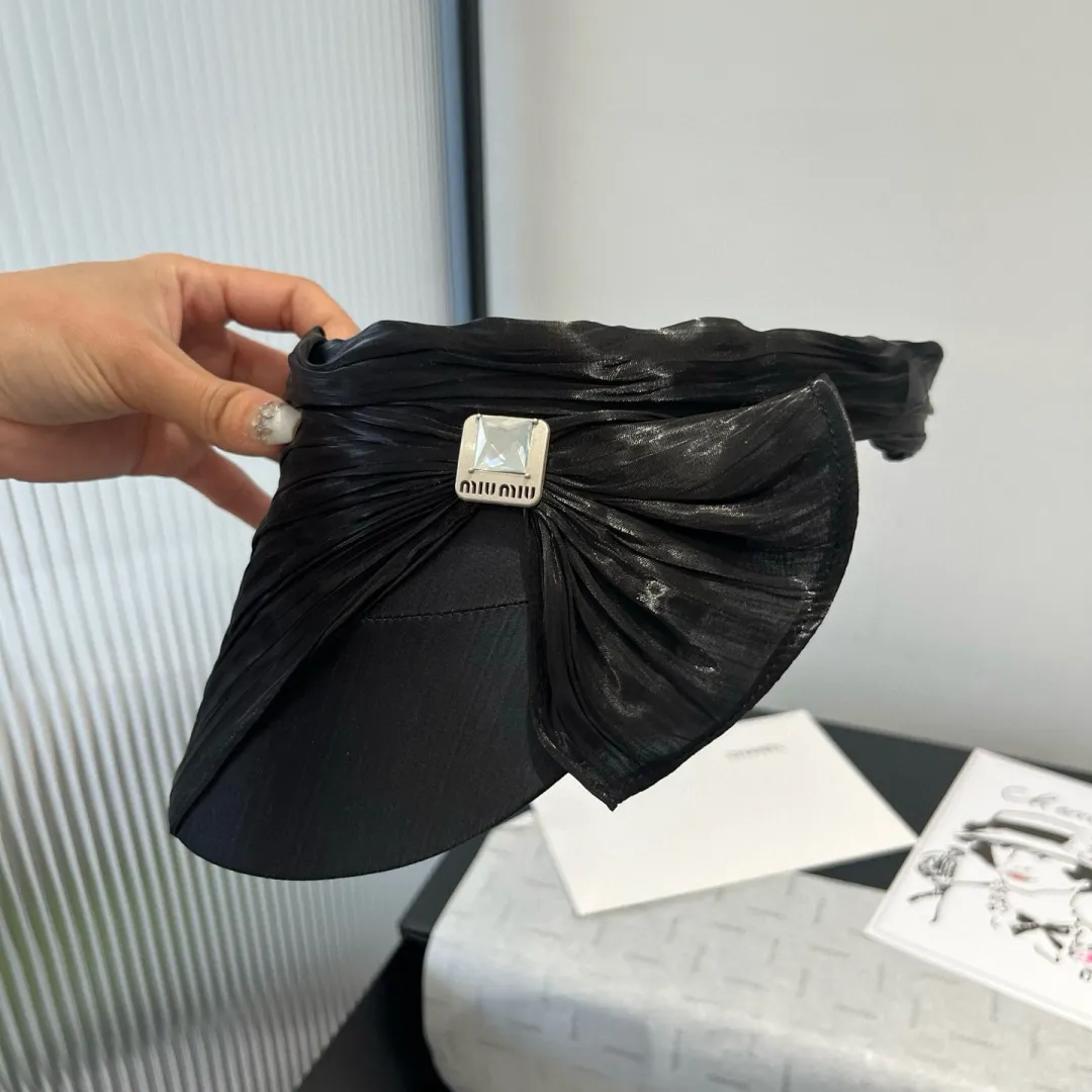 💰100¥ miumiu new silk headband, bow sun hat