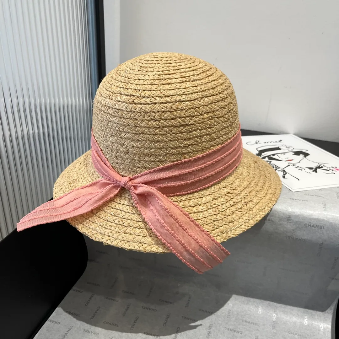 💰150¥ Miumiu raffia straw hat, bow hat, head circumference 57cm