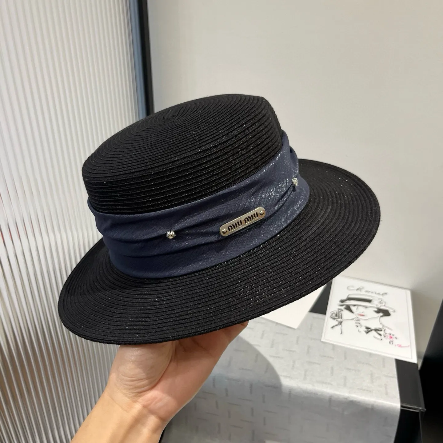 💰160¥ miumiu new flat top hat, advanced customization, head circumference 57cm