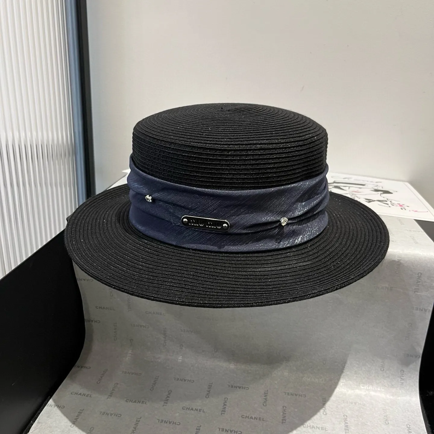 💰160¥ miumiu new flat top hat, advanced customization, head circumference 57cm
