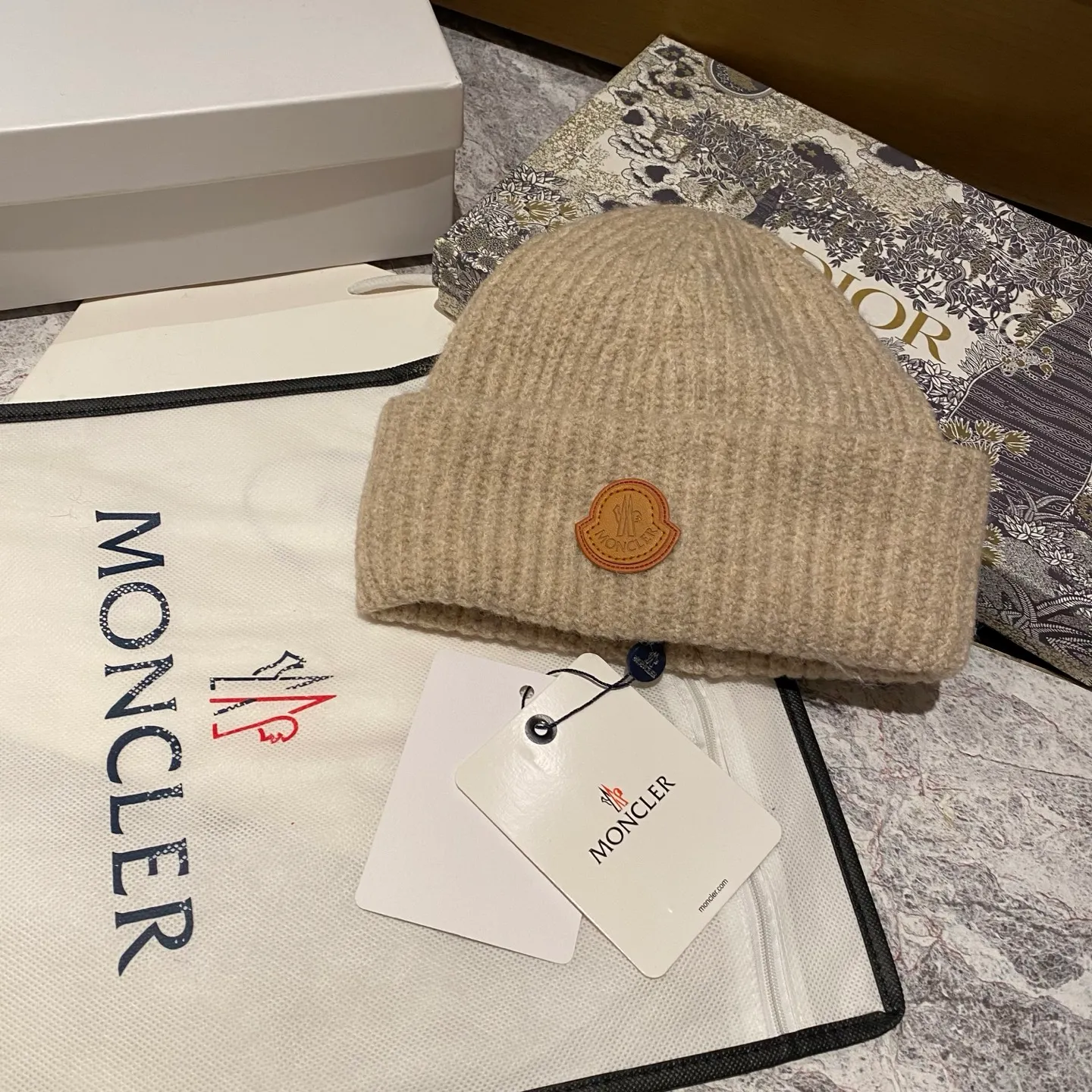 Moncler wool knit hat