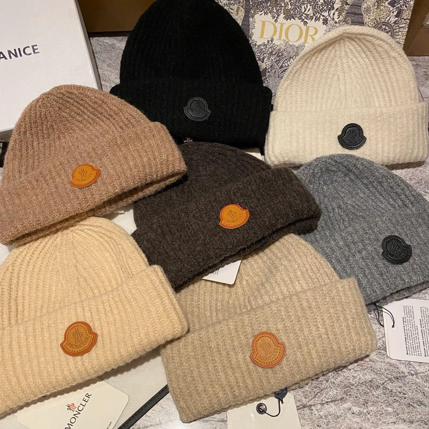 Moncler wool knit hat