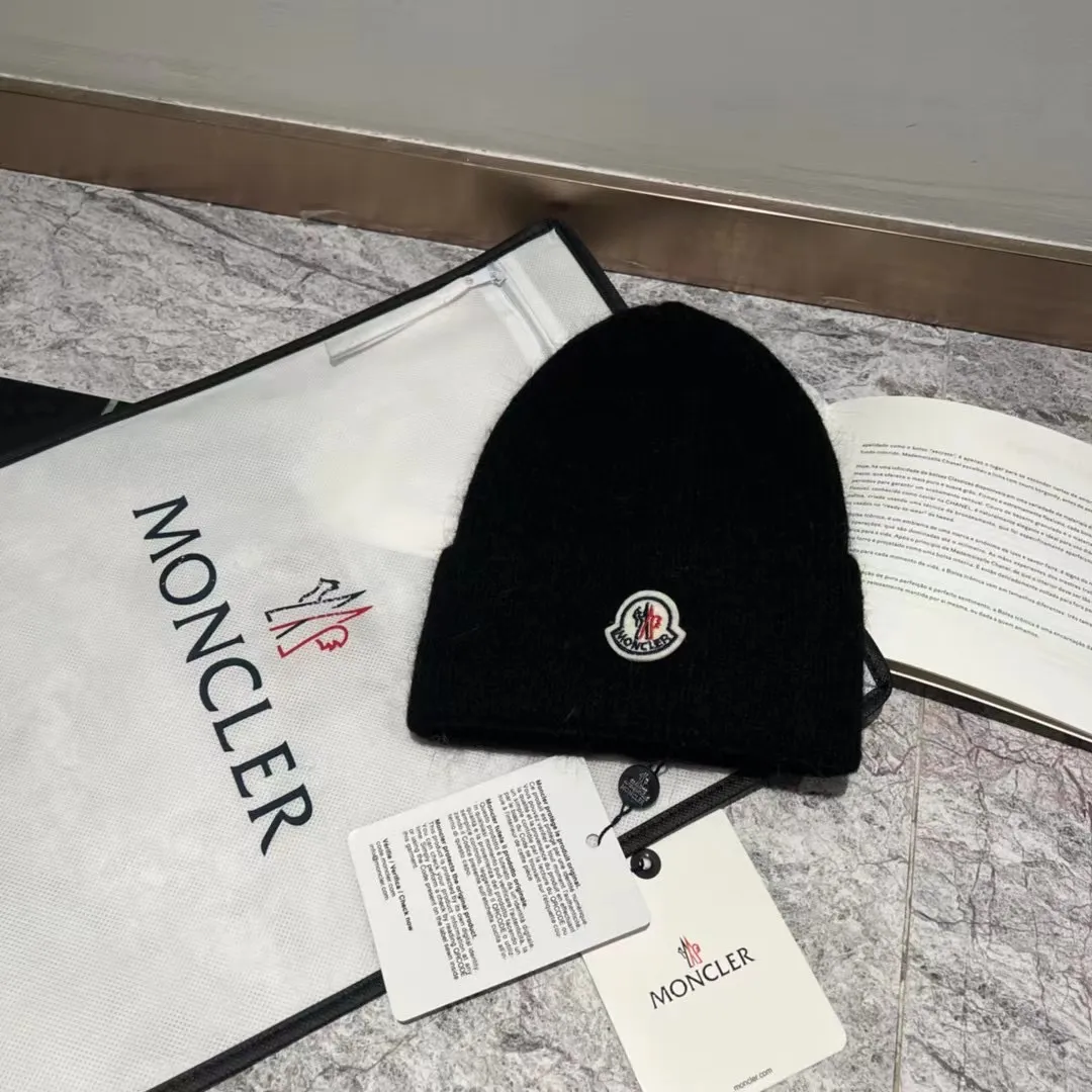 MONCLER rabbit fur knitted hat