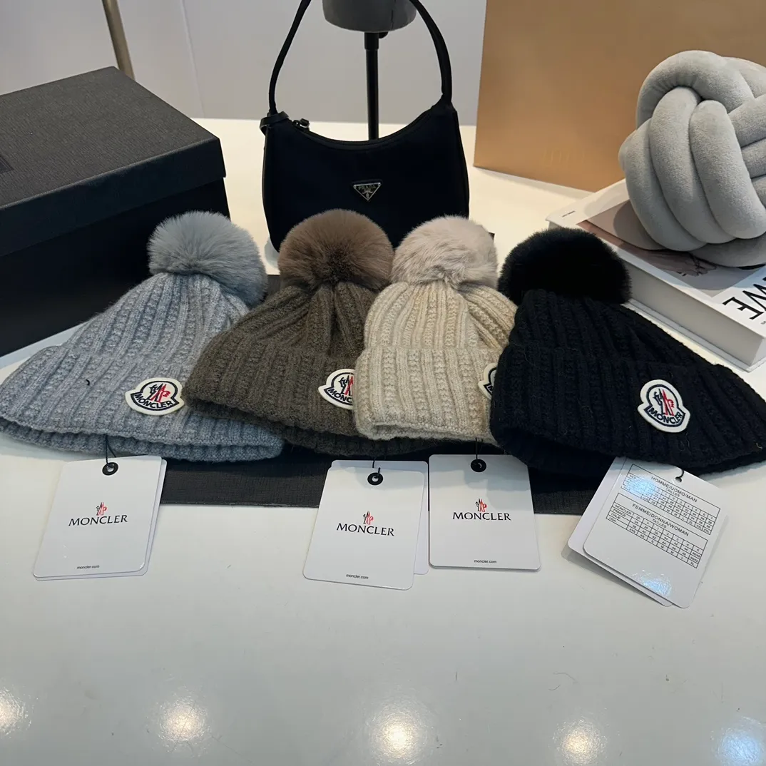 P70 moncler European and American style 2024 autumn and winter new warm wool hat for men and women, universal version wool hat cold hat